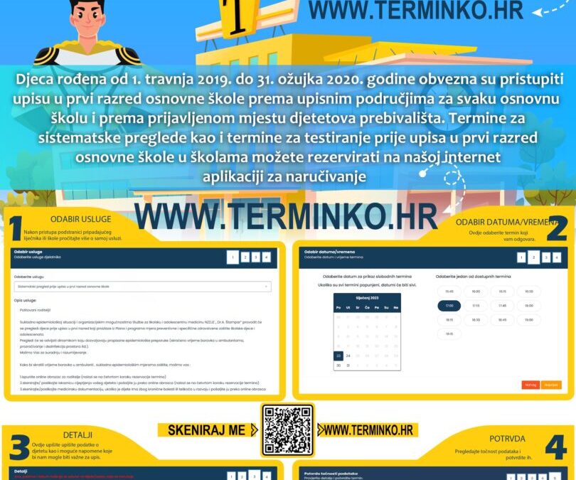 SISTEMATSKI PREGLEDI DJETETA PRIJE UPISA U 1. RAZRED OSNOVNE ŠKOLE