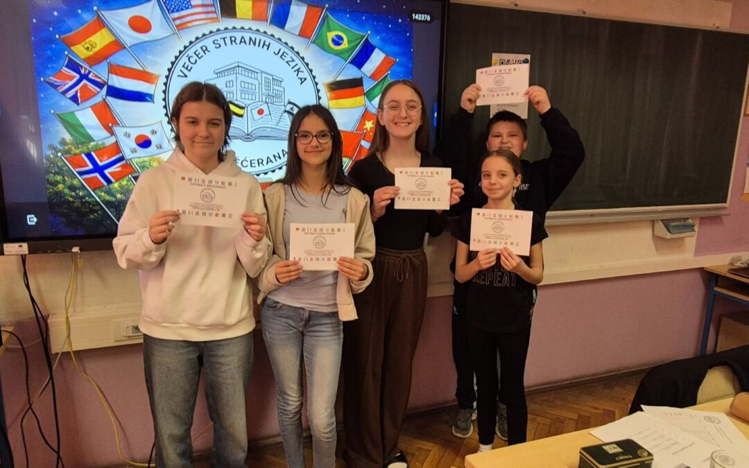VEČER STRANIH JEZIKA – školska razina
